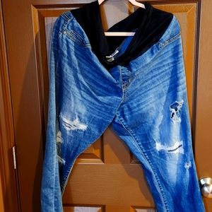 Liz Lange Maternity Destroyed Distressed Ankle Skinny Jeans